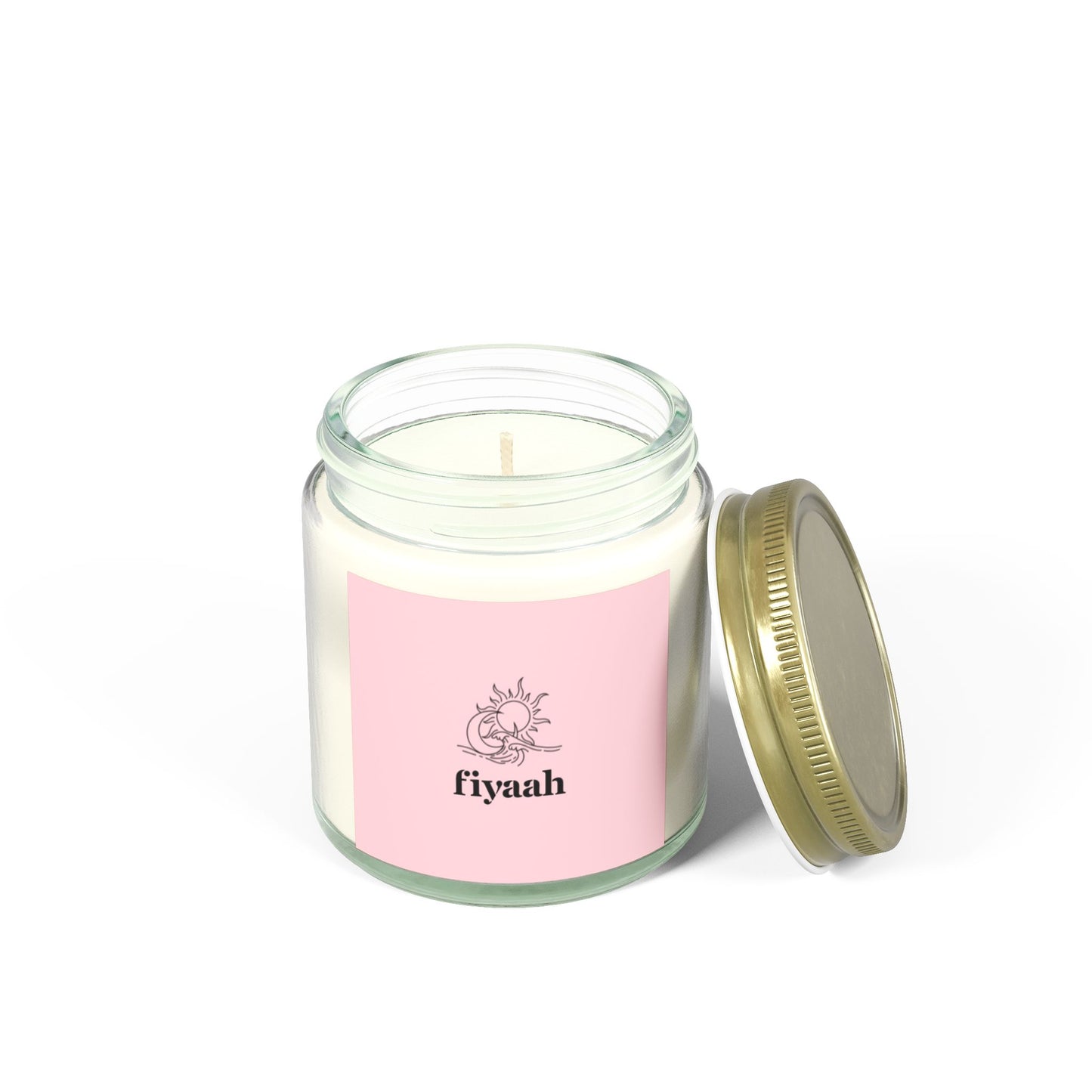 Fiyaah Coconut Apricot Wax Scented Jar Candle