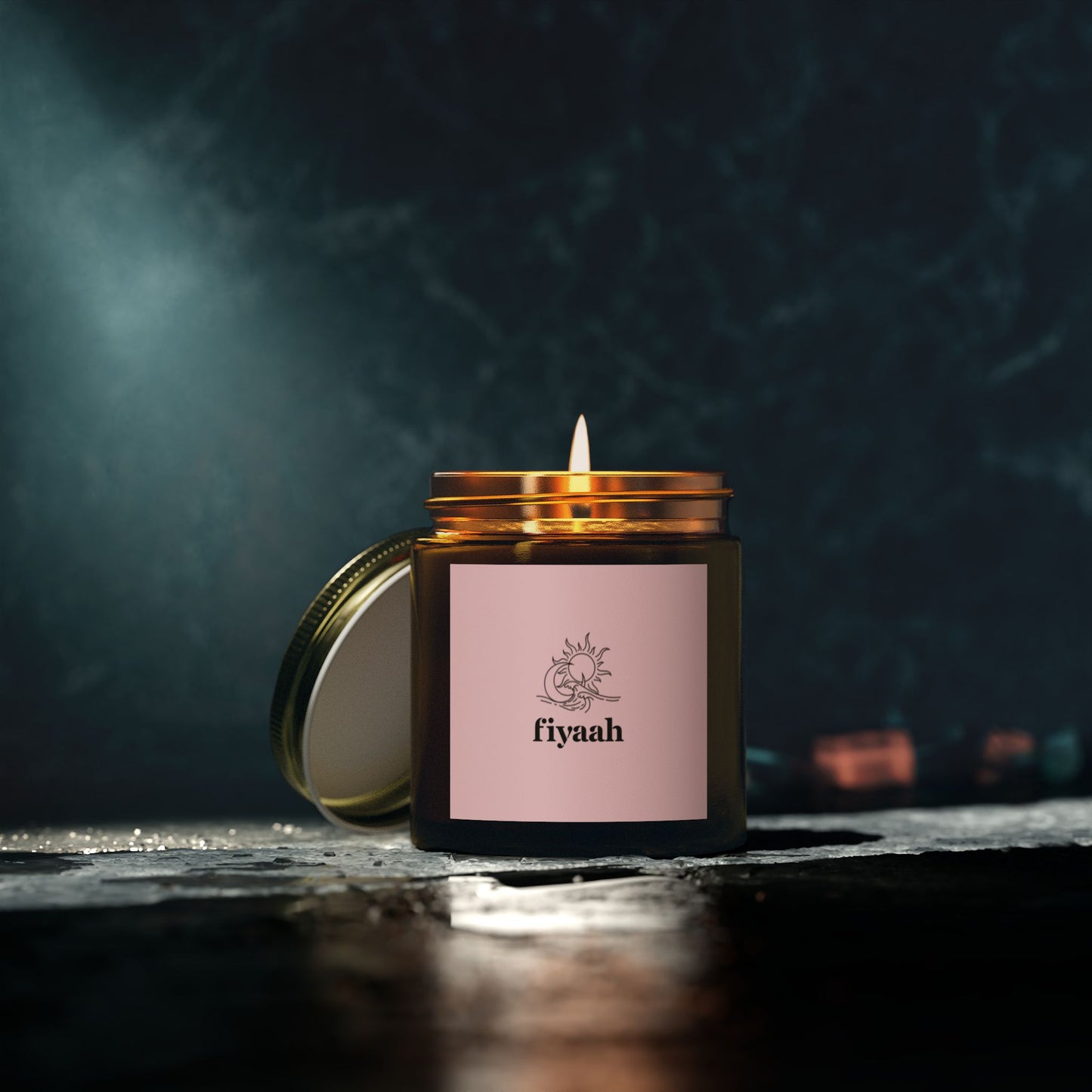 Fiyaah Coconut Apricot Wax Scented Jar Candle