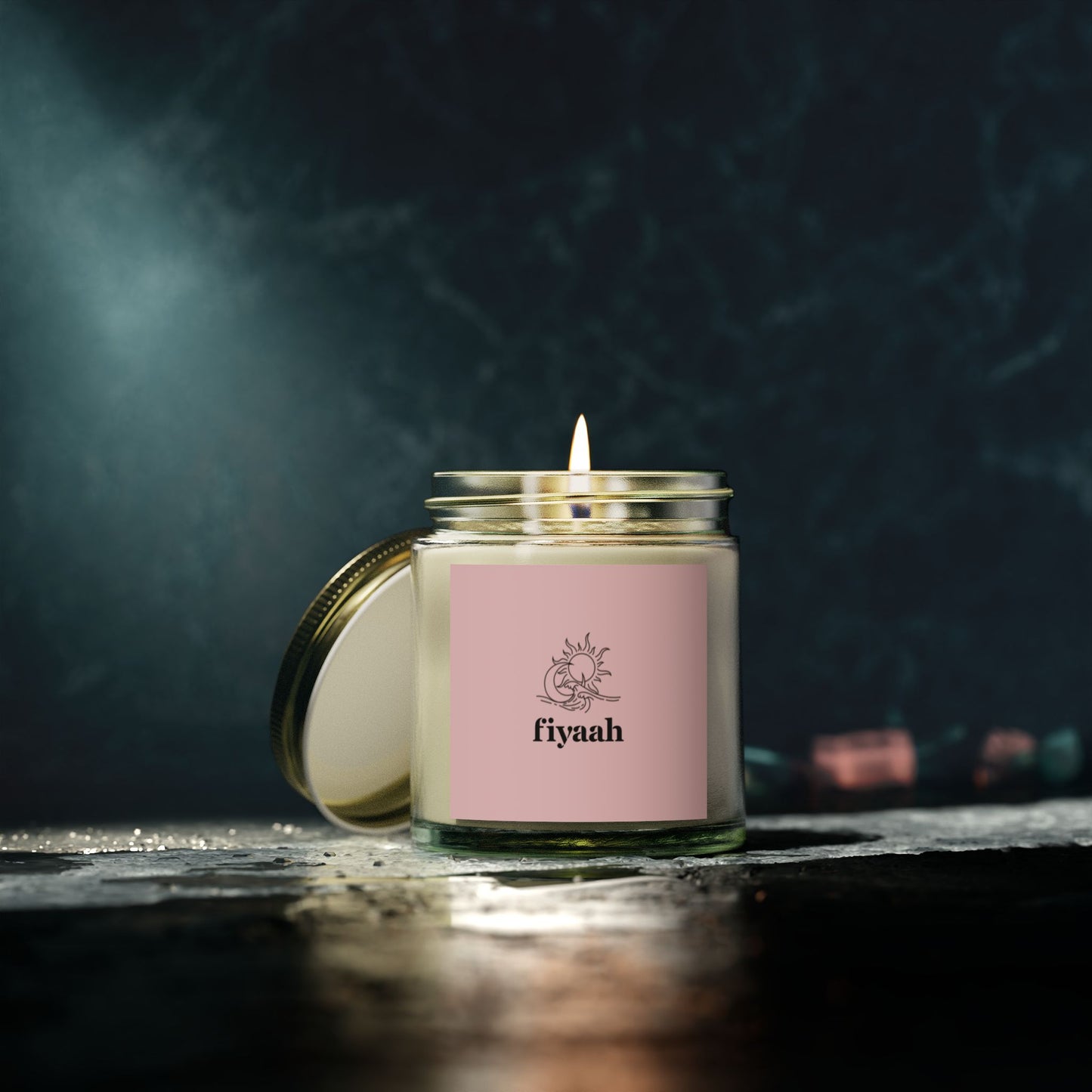 Fiyaah Coconut Apricot Wax Scented Jar Candle