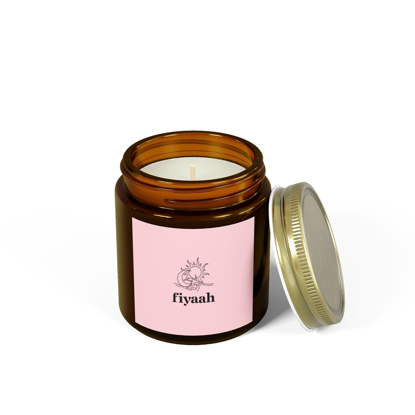 Fiyaah Coconut Apricot Wax Scented Jar Candle