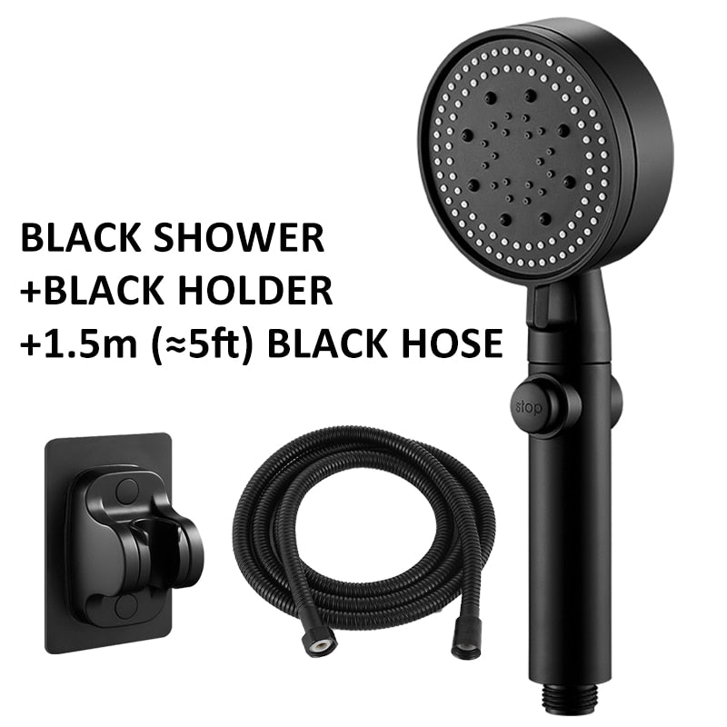 Water Saving Black Shower head