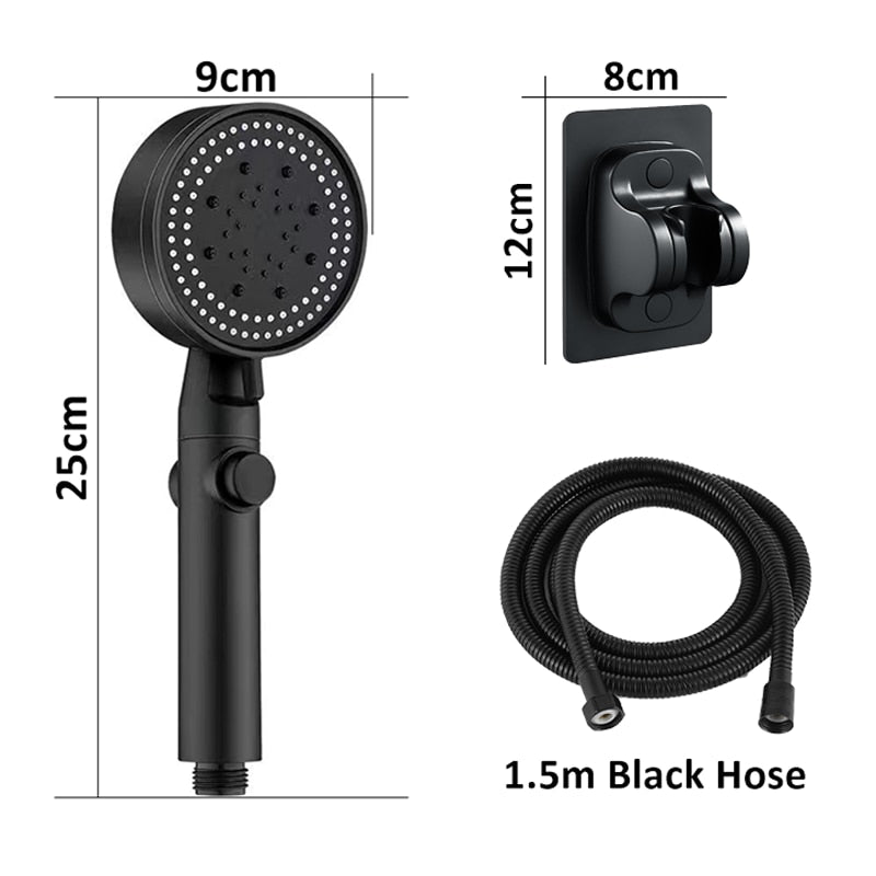 Water Saving Black Shower head