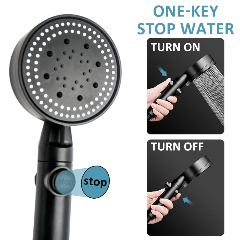 Water Saving Black Shower head
