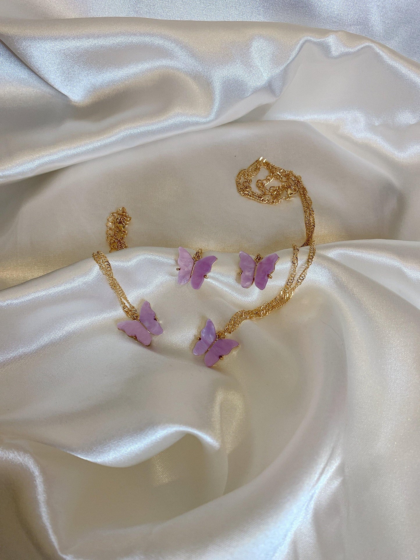 Purple Amethyst Butterfly Set - babysaint