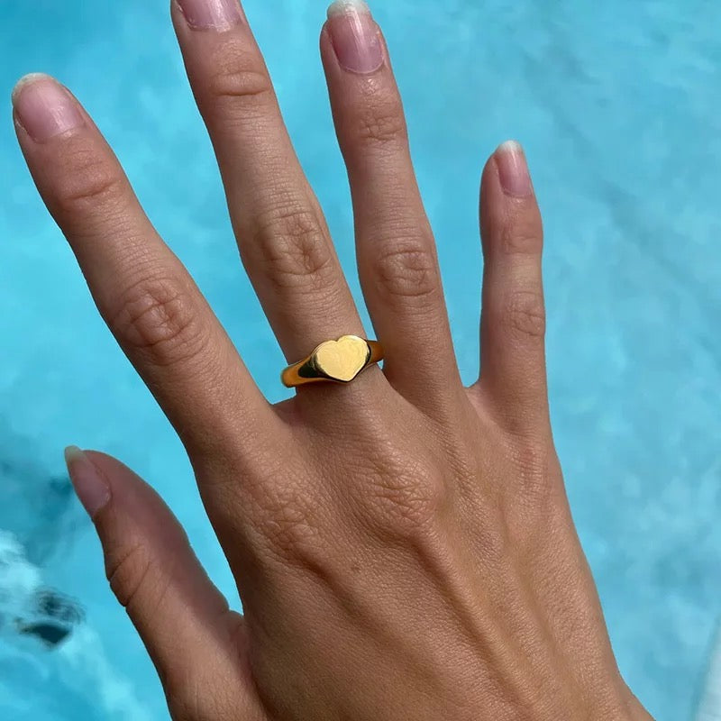 Heart Signet Ring - babysaint