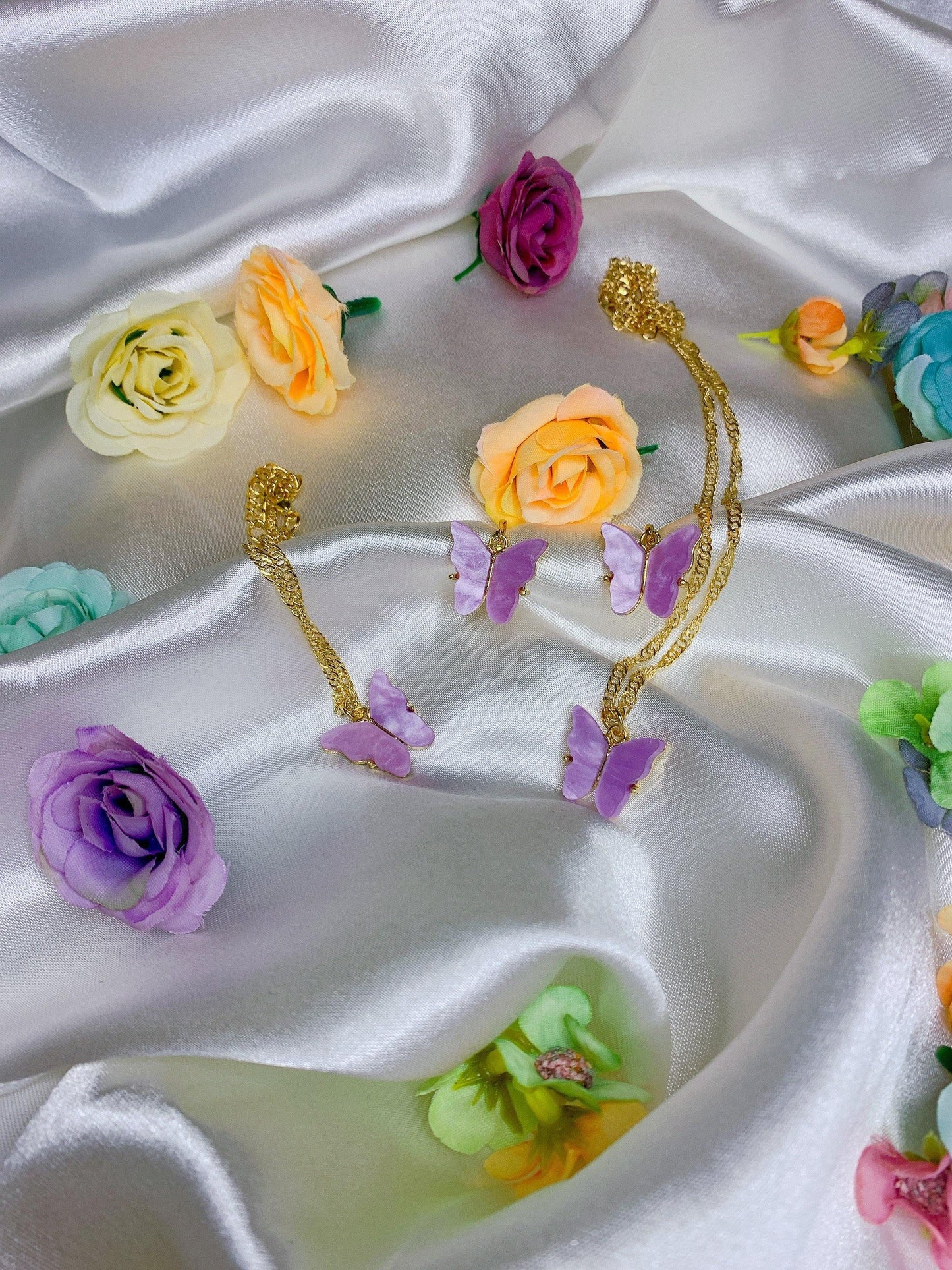 Purple Amethyst Butterfly Set - babysaint