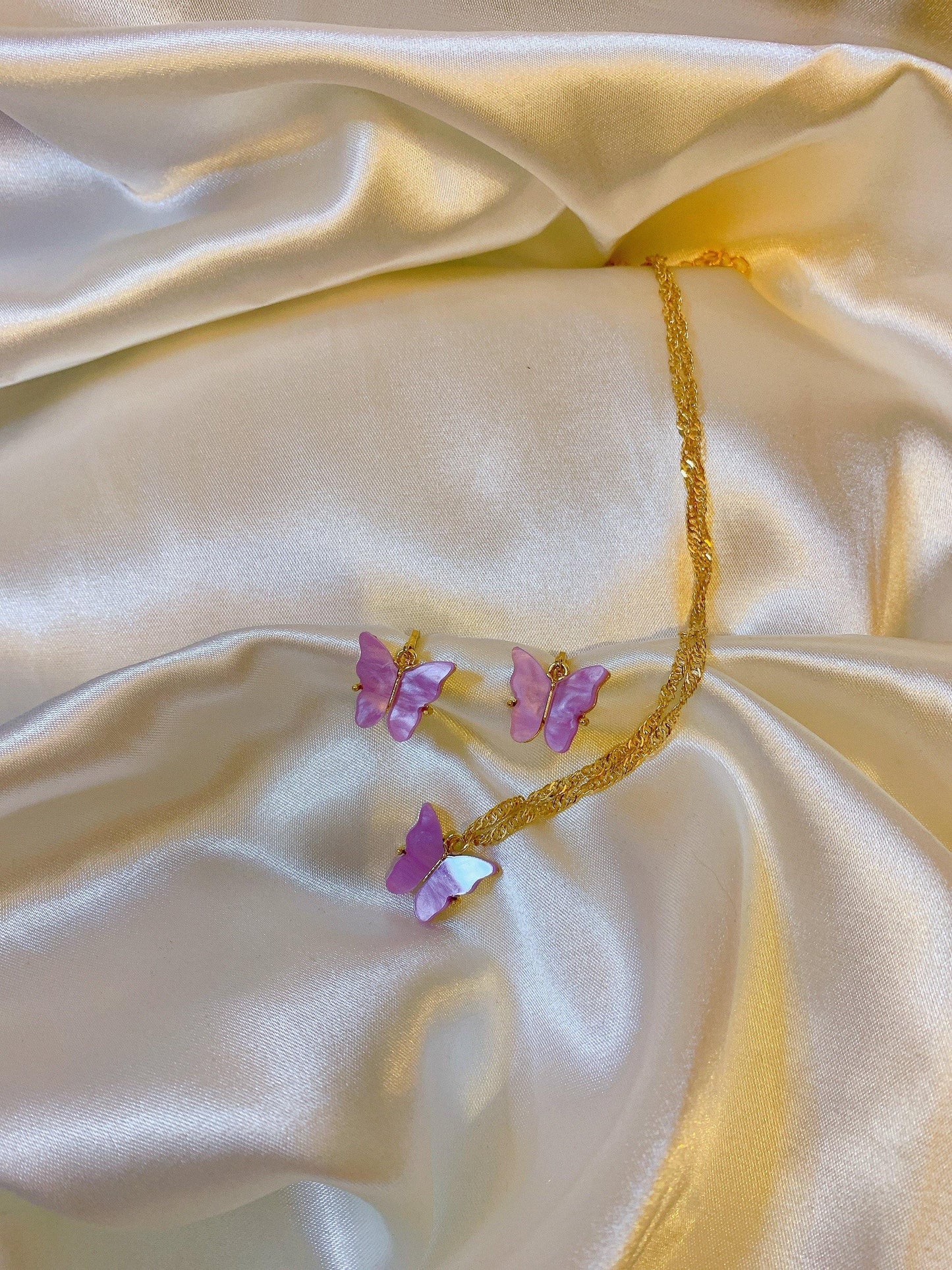 Purple Amethyst Butterfly Set - babysaint