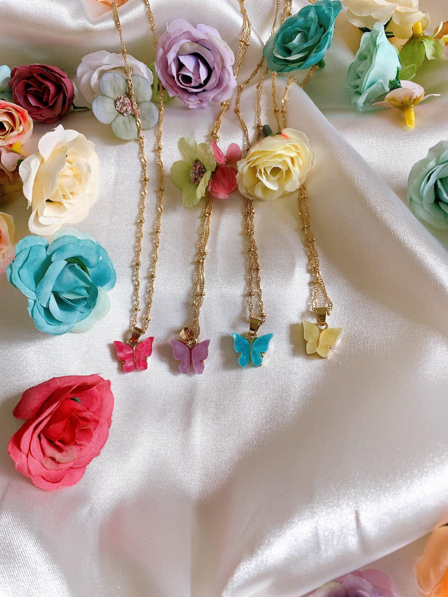 Purple Butterfly necklace - babysaint