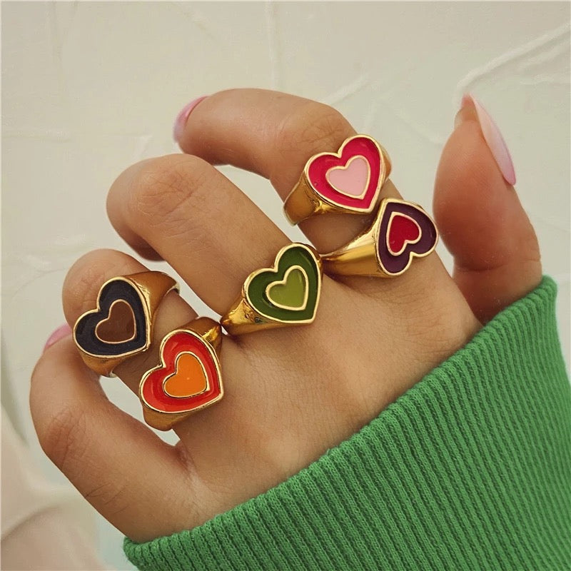 Groovy hearts ring