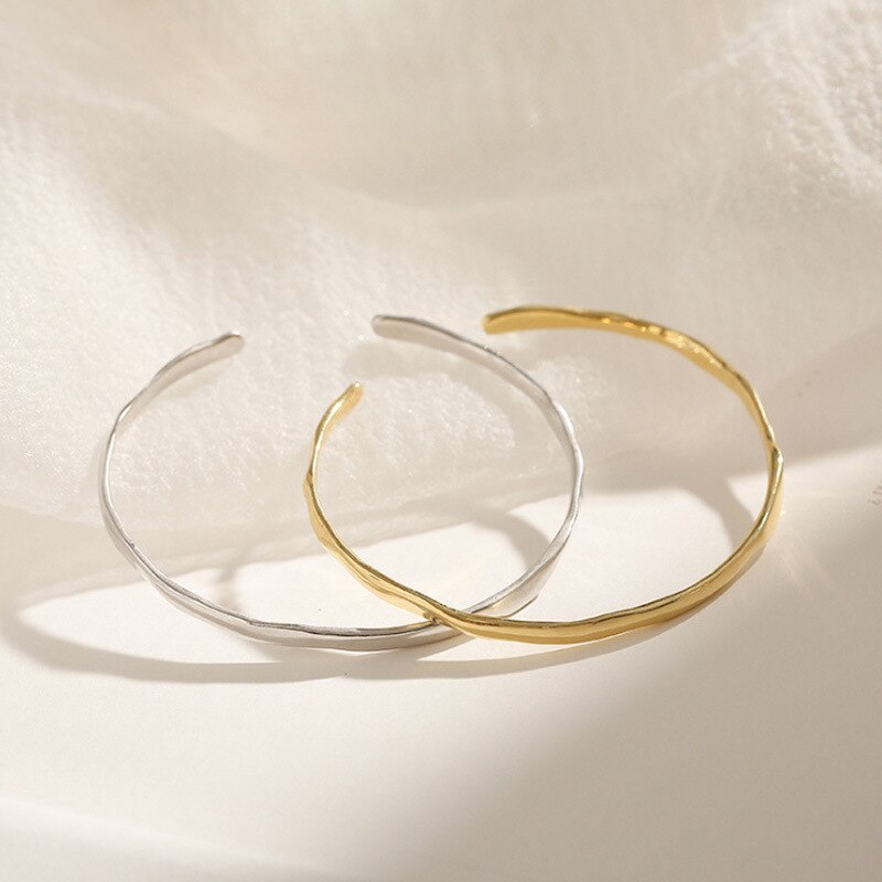 Textured Open Cuff Bangle - babysaint
