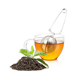 Mesh Snap Ball Loose Leaf Tea Infuser with Handle Stainless Steel Spices Strainer Tea Filter